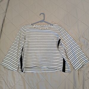 Maje black and white blouse size 2